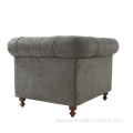 Europe classic vintage single seat leather sofa luxury